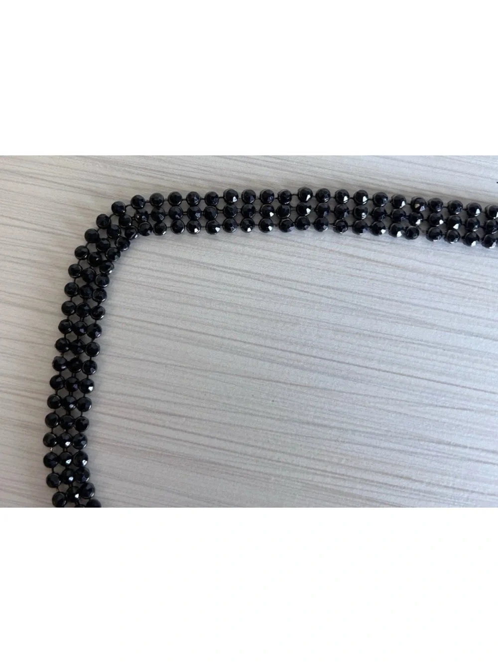 Vintage Black Rhinestone Belt Multi-Row Crystal Chain Waist Jewelry